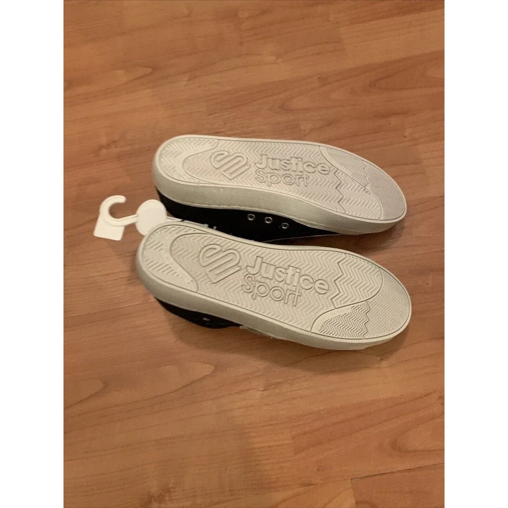 Justice Sport Girls Metallic Silver Gold Black Shoes Casual Choose Size